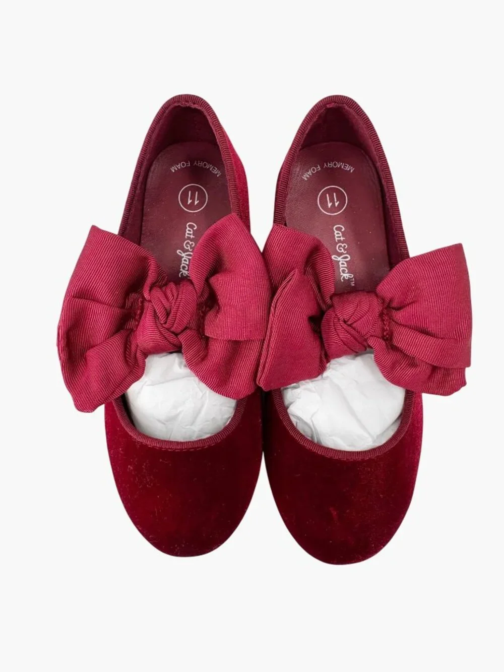 NEW Cat & Jack Toddler Girls' Chloe Mary Jane Flats - Red - Size 11
